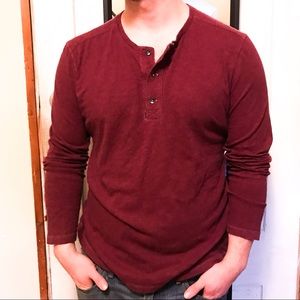 Gap Long Sleeve Maroon T shirt